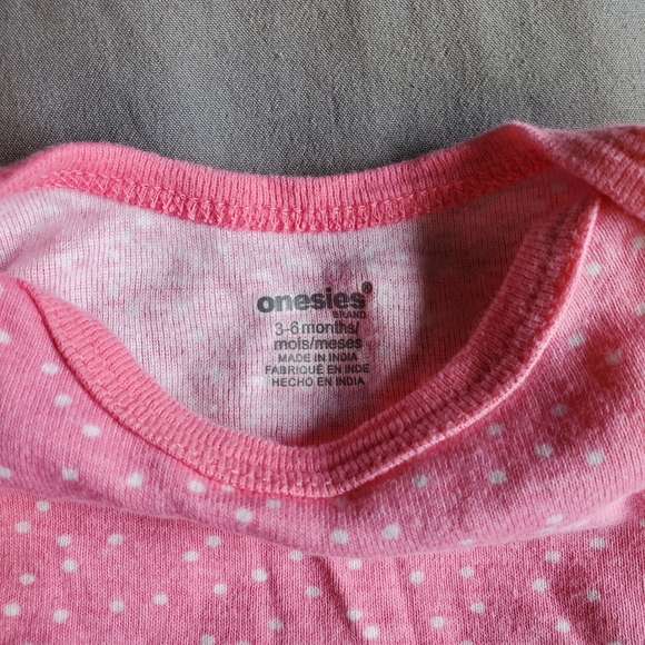 Onesie Brand Pink Polka Dot Onesie 3-6 months - Picture 2 of 3